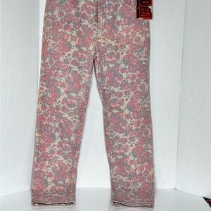 Pink & Gray Floral Juniors 11/12 Cotton Jeans by SQUEEZE